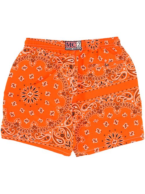 Costume da bagno da uomo con stampa bandana arancione MC2 SAINT BARTH | CAPRESE01685H